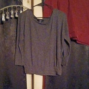 Forever 21 Heather Gray Scoop Neck Sweater